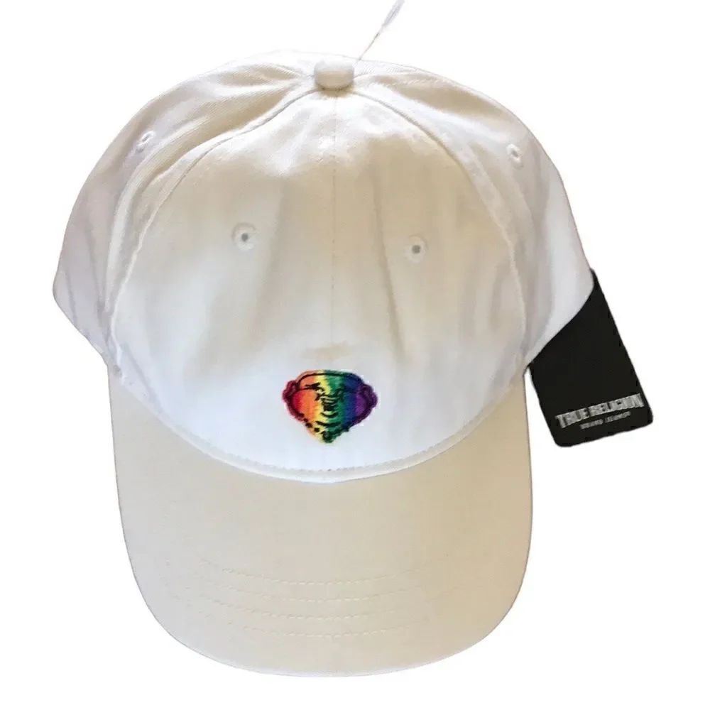 NEW True Religion White Rainbow Buddha Hat